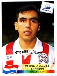 Sticker Pedro Alcides Sarabia - Fifa World Cup France 1998 - Panini