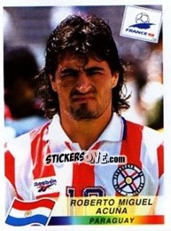 Sticker Roberto Miguel Acuna - Fifa World Cup France 1998 - Panini