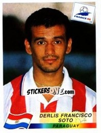 Sticker Derlis Francisco Soto - Fifa World Cup France 1998 - Panini
