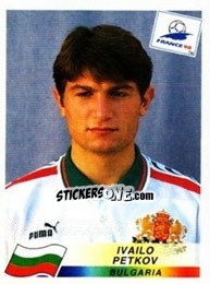 Figurina Ivailo Petkov - Fifa World Cup France 1998 - Panini