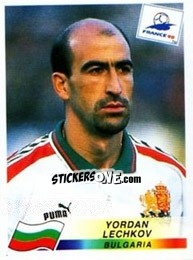Sticker Yordan Lechkov - Fifa World Cup France 1998 - Panini