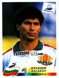 Figurina Krasimir Balakov - Fifa World Cup France 1998 - Panini