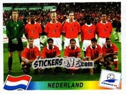 Sticker Team Holland - Fifa World Cup France 1998 - Panini