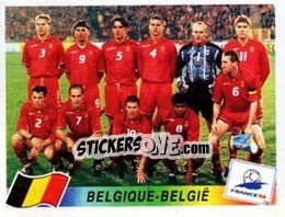 Figurina Team Belgium - Fifa World Cup France 1998 - Panini