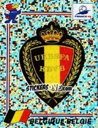 Sticker Emblem Belgium - Fifa World Cup France 1998 n. 318 - Panini