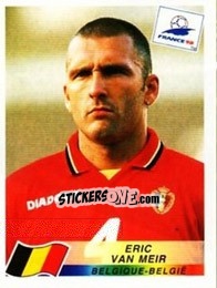 Cromo Eric Van Meir - Fifa World Cup France 1998 - Panini