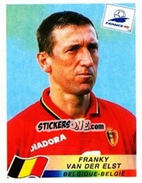 Sticker Franky Van Der Elst - Fifa World Cup France 1998 - Panini