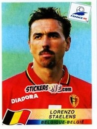 Figurina Lorenzo Staelens - Fifa World Cup France 1998 - Panini