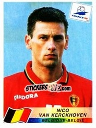 Sticker Nico Van Kerckhoven - Fifa World Cup France 1998 - Panini