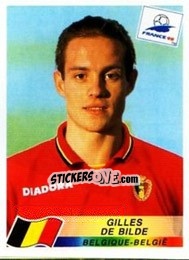 Sticker Gilles De Bilde - Fifa World Cup France 1998 - Panini