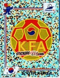 Sticker Emblem South Korea - Fifa World Cup France 1998 n. 336 - Panini