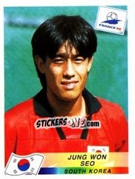 Figurina Seo Jung Won - Fifa World Cup France 1998 - Panini