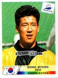 Sticker Seo Dong Myung - Fifa World Cup France 1998 - Panini