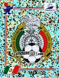 Sticker Emblem Mexico - Fifa World Cup France 1998 - Panini