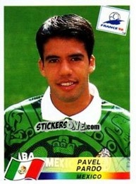 Sticker Pavel Pardo - Fifa World Cup France 1998 - Panini