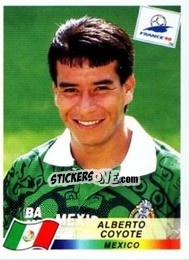 Sticker Alberto Coyote - Fifa World Cup France 1998 - Panini