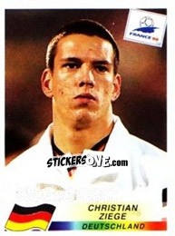 Sticker Christian Ziege - Fifa World Cup France 1998 - Panini