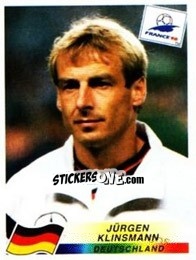 Cromo Jurgen Klinsmann - Fifa World Cup France 1998 - Panini