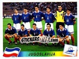 Sticker Team Yugoslavia - Fifa World Cup France 1998 - Panini