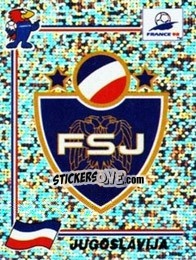 Sticker Emblem Yugoslavia - Fifa World Cup France 1998 n. 390 - Panini