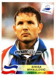 Sticker Sinisa Mihajlovic - Fifa World Cup France 1998 - Panini