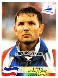 Figurina Sinisa Mihajlovic - Fifa World Cup France 1998 - Panini