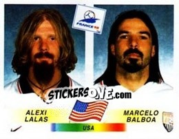 Sticker Alexi Lalas / Marcelo Balboa - Fifa World Cup France 1998 - Panini