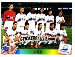 Figurina Team Usa - Fifa World Cup France 1998 - Panini