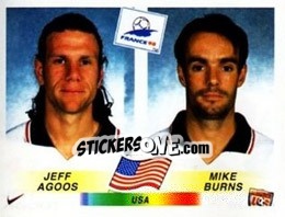 Cromo Jeff Agoos / Mike Burns - Fifa World Cup France 1998 - Panini