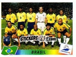Sticker Team Brasil - Fifa World Cup France 1998 n. 14 - Panini