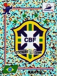 Sticker Emblem Brasil - Fifa World Cup France 1998 - Panini
