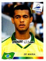 Sticker Ze Maria - Fifa World Cup France 1998 - Panini