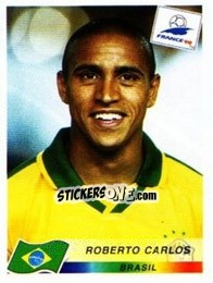 Sticker Roberto Carlos - Fifa World Cup France 1998 - Panini