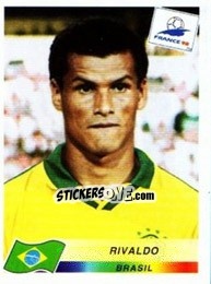 Sticker Rivaldo - Fifa World Cup France 1998 - Panini