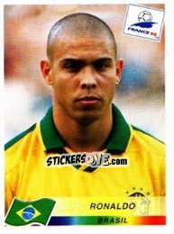 Sticker Ronaldo - Fifa World Cup France 1998 n. 28 - Panini
