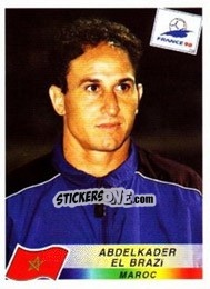 Sticker Abdelkader El Brazi - Fifa World Cup France 1998 n. 51 - Panini