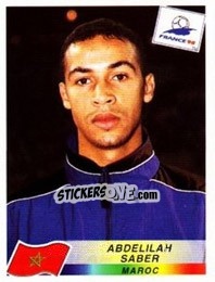 Sticker Abdelilah Saber - Fifa World Cup France 1998 - Panini