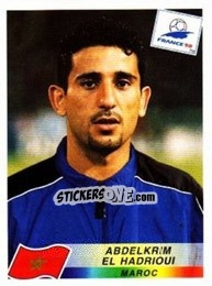 Sticker Abdelkrim El Hadrioui - Fifa World Cup France 1998 n. 53 - Panini