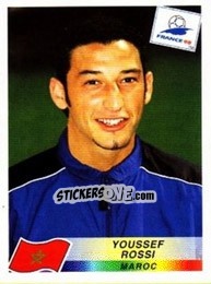 Sticker Youssef Rossi - Fifa World Cup France 1998 - Panini