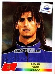 Sticker Smahi Triki - Fifa World Cup France 1998 - Panini