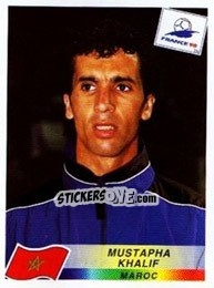 Sticker Mustapha Khalif - Fifa World Cup France 1998 n. 58 - Panini