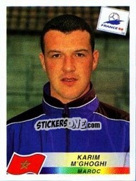 Sticker Karim M'Ghoghi - Fifa World Cup France 1998 n. 59 - Panini