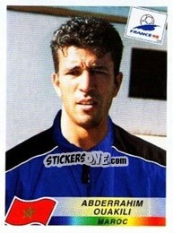 Sticker Abderrahim Ouakili - Fifa World Cup France 1998 n. 62 - Panini