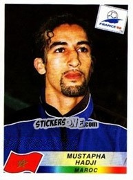 Sticker Mustapha Hadji - Fifa World Cup France 1998 - Panini