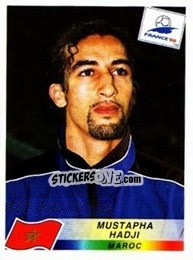 Sticker Mustapha Hadji - Fifa World Cup France 1998 n. 63 - Panini