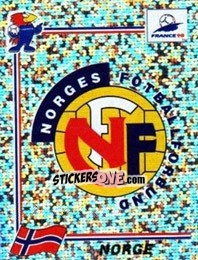 Sticker Emblem Norway - Fifa World Cup France 1998 - Panini