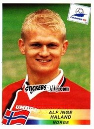 Sticker Alf Inge Haland - Fifa World Cup France 1998 - Panini