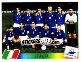 Sticker Team Italy - Fifa World Cup France 1998 - Panini