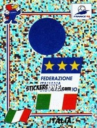 Sticker Emblem Italy - Fifa World Cup France 1998 - Panini