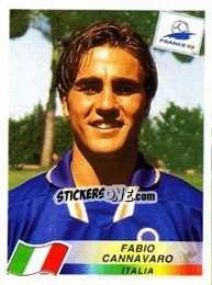 Sticker Fabio Cannavaro - Fifa World Cup France 1998 - Panini